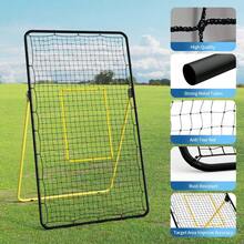 TEQIN Adjustable 7x4ft Volleyball Rebounder Net, Portable Bounce Back Net With 5 Adjustable Angles For Backyard, Indoor & Outdoor Practice, Sturdy Multi-Sport Return Trainer For Volleyball, Baseball, Softba - Yellow - View 4