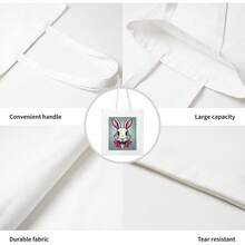 Bestseller Bolso Lona Conejo Moderno, Práctico Bolso de Hombro - Blanco - Ver 5