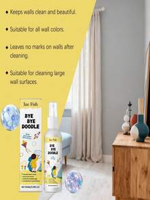 Wall Graffiti Cleaning Spray, Household Wall Stain Care, Pencil And Crayon Instant Cleaning Spray. Specially Formulated To Quickly Dissolve Stubborn Graffiti Like Markers And Crayons, Easily Wipes Away Without Leaving Any Residue. Extremely Convenient To Use. - Chất lỏng - Xem 4