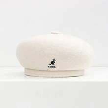 Kangol Hats From South Korea - Kangaroo Beanie, Beret For Winter, Woolen Warm Hat, Korean Version Beanie For Women, Artist Hat SQDL - 深灰色 - 查看 5