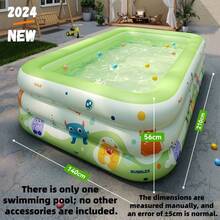 1pc Large Durable PVC Foldable Inflatable Swimming Pool - Universal Size, Foldable & Portable, Outdoor Recreation, No Electricity Needed, Foldable & Storable, Suitable For Beach, Camping, Backyard, Family Outdoor Swimming Pool, Giant Inflatable Pool/Home Inflatable Pool/Backyard Inflatable Pool, Backyard, Family Water Party, Summer Fun, Home Yard, Summer Party, Parent-Child Interaction, Inflatable Bathtub, Soaking Tub, Foldable Bathtub - A - View 17