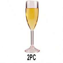 5.4oz Acrylic Champagne Glasses, Shatterproof Cocktail Cups For Bar, Reusable Vintage Champagne Flutes With Handles, Christmas & Birthday Gift - View 12