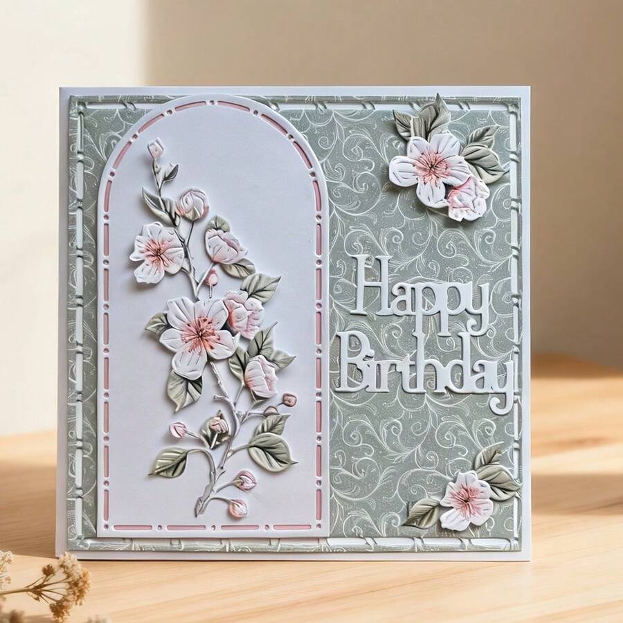 1pc Creative Flower Shaped Metal Cutting Mold, Suitable For Scrapbooking And Handicrafts, DIY Embossing Template, Handmade Greeting Cards And Gift Cards Making Tool