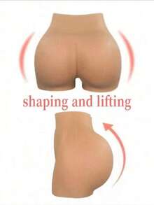 Seamless High Waist Butt Lifting Shaping Panties, Enhances Buttocks For Women - Beige - View 2