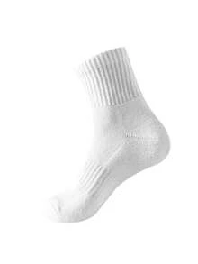 1 Pair/5 Pairs/6 Pairs/10 Pairs/20 Pairs Women's Casual Loop Mid-Calf Socks, Minimalist Comfortable Daily Wear, Unisex Long Socks - Multicolor - View 30