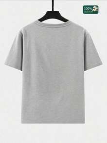 Men's Hurley Graphic T-Shirt - Navy Blue With White Logo Print, Vintage-Inspired Cotton Tee, Comfort & Fade-Resit Ink, For Beach Or Street Style-L88 - 灰色 - 查看 2