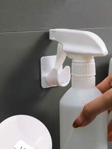 2个装窗帘杆挂钩，强力窗帘杆夹，免钻孔固定式粘扣支架，门帘伸缩杆粘钩 - 彩色 - 查看 4