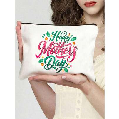 Túi đựng mỹ phẩm quà tặng Ngày của Mẹ, Túi đựng đồ trang điểm cho mẹ, "Chúc mừng Ngày của Mẹ" với họa tiết hoa, Túi đựng đồ vệ sinh cá nhân có khóa kéo, đựng đồ trang điểm, đồ dùng du lịch, 6 màu sắc để lựa chọn, Túi đựng đồ di động, Túi đi biển, Túi đựng đồ vệ sinh cá nhân trong suốt, Túi du lịch, Túi đựng mỹ phẩm du lịch, Món quà lý tưởng cho mẹ, vợ, bà, Lý tưởng để tôn vinh các bà mẹ, Hoàn hảo cho Ngày của Mẹ, Sinh nhật, Lễ Tạ ơn, Quà tặng Ngày của Mẹ