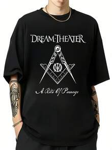 Cotton T-Shirt From The Progressive Metal Band Dream Theater A Rite Of Passage - 黑色 - 查看 1