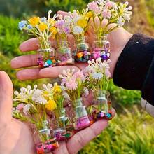 3/6/10pcs Mini Floral Rearview Mirror Dashboard Decor, Cute Car Accessories For Women, Car Interior Aesthetics, Lovely Vase Decor For Home Office, Luminous Resin Mini Vase Set, Random Mixed Cute Mini Flower Bottles With Artificial Flowers, Hexagonal Desktop Decor, Colorful Glow-In-The-Dark Ornaments For Home Car Party, No Power Needed, Creative Car Interior Decor, Aesthetic Home Decor Gift For Girls - A - View 5