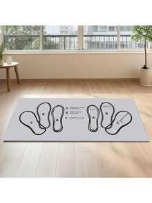 1pc 35x80cm (13.78x31.5 Inches) High Density Diatomite Yoga Mat | Non-Slip Wear-Resistant Fitness Training Mat | With Foot Position Guide Line Suitable For Squats, Yoga, Strength Training | Suitable For Wooden Floor, Tile, Cement | Washable And Easy To Clean, High Rebound Multi-Functional Exercise Mat For Home Gym, Yoga Equipment, Pilates Equipment, Yoga Accessories, Pilates Accessories, Gym Fitness Equipment - Multicolor - View 20