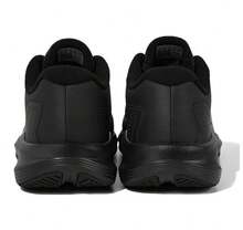 Adidas Zapatos deportivos casuales resistentes al agua de cuero para actividades al aire libre, unisex - Negro - Ver 5