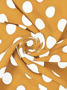 KeKe Bloomly Women's Elegant A-Line Dress With Puff Sleeves, Bow Decor, Color Block Design, Round Neck, Machine Washable, Casual Dress For Spring/Summer, Suitable For Commuting, Party, Beach, High-End Occasions Vacation - Yellow - View 5