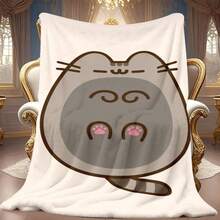 1pc P-Pusheens Cartoon Cat Plush Fleece Blanket - Soft All-Season Throw With Playful Cat & Heart Print, Multi-Use For Sofa, Bed, Office, Outdoor - Machine Washable, Perfect Gift For Friends & Family, Cute Blanket, Cozy Home, A Cozy Throw Blanket And Tapestry For Bedroom Decor. Soft Flannel Home Decor With Cross-Stitch Style, Perfect As Mothers Day Gift Or Teacher Appreciation Gifts. Ultra-Soft 280GSM Flannel For Couch, Bed, Dorm. Sizes 30x40 To 60x80. - Nhiều màu 10 - Xem 2