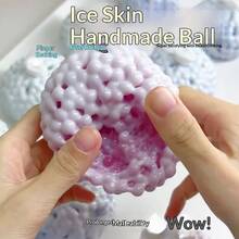 1 st. Squishy Mochi-klämleksak, handgjord mjuk stresslindrande boll, långsamt återstudsande klämleksak, perfekt present till födelsedag, högtider - Multifärgad - Visa 11