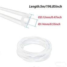 5米/196.85英寸塑料管，适用于水族箱、花园、池塘、水冷、工业机械 - Length:5m/196.85inch塑膠管 - 查看 2