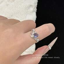 Lover In Deep Space Anime Game Merchandise Qi Yu Sea Covenant Ring For Women Minimalist Fashionable Unique Dainty Index Finger Ring   Style Jewelry Gift For Fans - JZ0094 - View 1