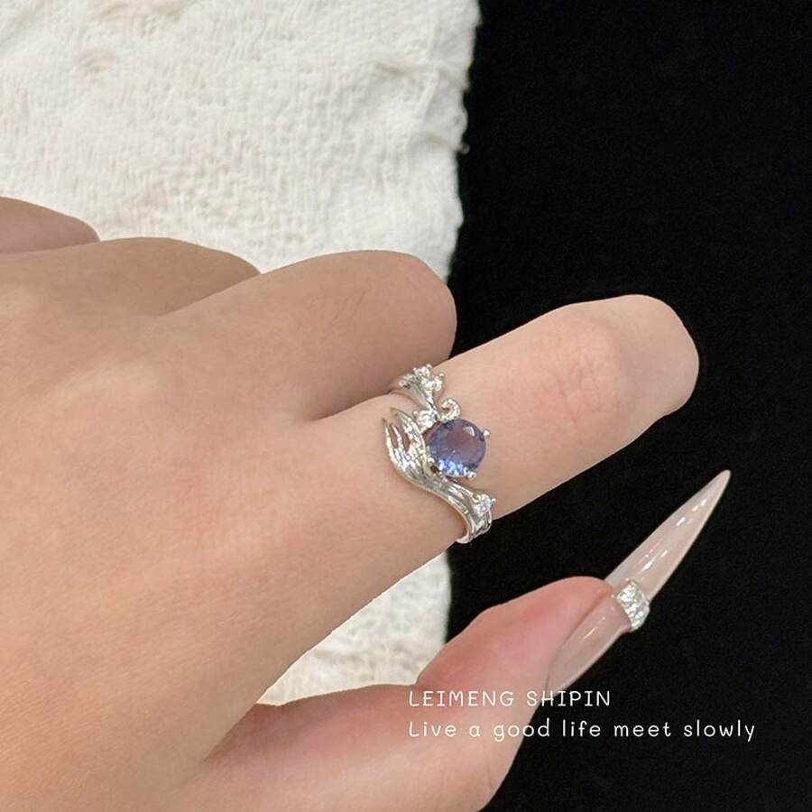 Lover In Deep Space Anime Game Merchandise Qi Yu Sea Covenant Ring For Women Minimalist Fashionable Unique Dainty Index Finger Ring Style Jewelry Gift For Fans - JZ0094 - View 1