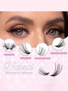 240 sợi mi giả D Curl 30D+40D+50D+60D+80D+100D 8-16mm, mi giả hỗn hợp tự làm, mềm mại tự nhiên, có thể tái sử dụng. - D - Xem 8