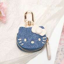 1pc Cute Shaped Pendant, Can Hold Coins And Earphones. Unique And Adorable, Suitable As Car Decor, Handbag Charm, Backpack Pendant, Crossbody Bag Accessory, Keychain, Also A Personalized Gift, Birthday, Back To School, Travel Souvenir, Party, Couples, Wedding - Xanh denim - Xem 10