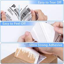 Phomemo 原装 4x6 热敏运输标签，100 张/包 - 4x6 折叠式热敏标签，兼容 Phomemo 241BT 运输标签打印机，强力粘性运输标签，商用级，热敏标签纸，返校季必备 - 多款式 - 查看 7
