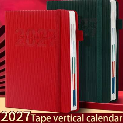 BOBO RABBIT 2027 New 400-Page Thick Hard Cover Executive Notebook, Premium PU Leather Cover, Hardbound Planner, Daily Schedule, Calendar, Diary, Self-Discipline, Time Management, 1 Page Per Day, 365 Days, Office