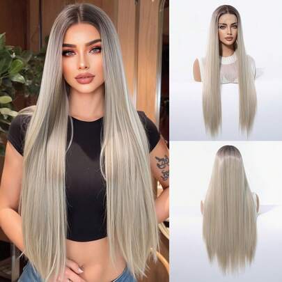 Tóc giả ren phía trước màu trắng cổ điển, dài 30 inch, kiểu dáng thời trang, màu đỏ tía thanh lịch dành cho nữ - vẻ ngoài tự nhiên, sợi tổng hợp chịu nhiệt, kiểu tóc dài thẳng, hoàn hảo cho trang phục thường ngày và các bữa tiệc, tóc giả ren phía trước tổng hợp, đa năng cho sử dụng hàng ngày, tiệc tùng, cosplay, lễ hội và các buổi tiệc âm nhạc, mũ lưới thoải mái và đa dụng, vật dụng cần thiết cho người mới bắt đầu, tóc giả dành cho nữ, phụ kiện làm đẹp cho kỳ nghỉ.
