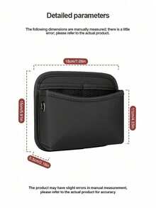 1pc Leather Car Storage Bag, Adhesive Car Phone Holder Organizer Pouch - one-size - View 8