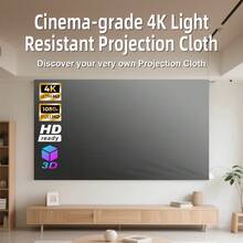 Portable Projection Screen 16:9 4K Reflective Fabric Projection Screen Suitable For LCD Series Movie Video Home Projector, No Need For Drilling - View 3
