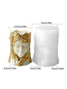 1 pièce Moule de bougie en forme de statue féminine, moule en silicone flexible et réutilisable résistant à haute température, convient pour le ciment DIY, le béton, les artisanats en résine époxy, le moule en gypse pour la décoration de la maison, un cadeau pour les femmes pour la Saint-Valentin et la Fête des Mères, décoration de maison esthétique - A - Voir 3