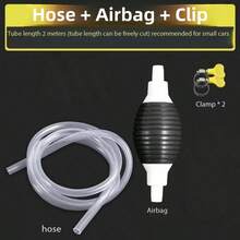 Multifunctional Liquid Suction Pump, Manual Fuel Transfer Pump With Gasoline Hose, Portable Siphon Pump Suitable For Gasoline, And Other Liquids, Includes 2m Siphon Hose + Hand Crank Fuel Pump + 2 Hose Clamps + Shut-Off Valve - Multicolor - View 8
