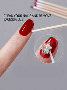 1000/500/300/100pcs Pink Disposable Ultra-Fine Dual-Ended Wooden Cleaning Sticks, Precise Makeup Correction And Manicure Tool, Multi-Purpose Lint-Free Cleaning Sticks For Eyelash Extension, Makeup And Skincare - Multicolor - View 5