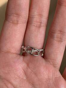 1 chiếc nhẫn đan chéo bằng thép không gỉ, nhẫn đeo đốt ngón tay thời trang đa năng, trang sức độc đáo. - khuyên mũi hình chữ thập - Xem 3