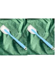 1 chiếc thìa silicon trong suốt được FDA phê duyệt, thìa lớn trong suốt, thìa làm bánh, dao trộn kem, thìa nhỏ - Màu xanh lam - Xem 8