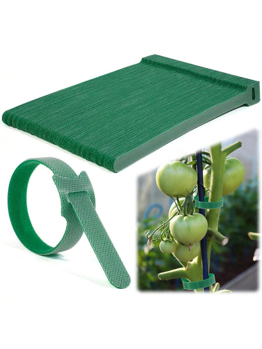 100pcs/10pcs Bridas Ajustables Antideslizantes para Plantas, Bridas Multifuncionales, Bridas para Cables, Cierres de Gancho y Bucle, Bridas para Coronas Navideñas, Correas de Gancho y Bucle, Adecuadas para Plantas Trepadoras, Soporte y Aplicaciones de Jardinería, Herramientas de Mantenimiento de Jardinería