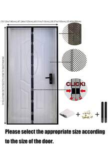 Rèm cửa mùa xuân, mùa hè, rèm chống muỗi tối giản đen trắng, lưới chống muỗi tự đóng bằng nam châm cho cửa/cửa sổ. - Nhiều màu - Xem 15