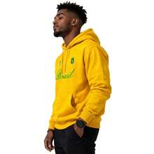 Men's Kangaroo Hoodie Brazil Streetwear Casual Comfortable - Màu vàng - Xem 2