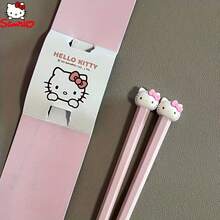 SANRIO (Licensed) Cartoon Chopstick Set, These Reusable Chopsticks Are Durable, Designed Specifically For Cartoon Couples, With Anti-Slip Function And Easy To Clean - View 5