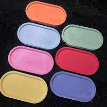 Cetakan Silikon Oval untuk Baki Penyimpanan, Cetakan Resin Plaster Dekorasi Rumah DIY, Cocok untuk Kerajinan Tangan, Dapat Digunakan Kembali - Cetakan Palet - View 5