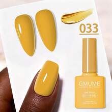 GMUME 7.5ml Amber Yellow Gel Nail Polish, Deep Mustard Color Tone, Soak-Off UV LED Nail Gel, Consistent Color With Bottle, Professional Salon Quality, Long-Lasting, Warm Autumn Tone, DIY Home Manicure, High Saturation Top Coat - Mustard Yellow - View 12