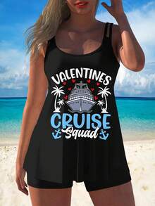 Women's Heavyweight Swimwear Suitable For Poolside & Seaside Outfits - Thin Strap High-Elasticity Beach Vacation Swimsuit, Elegant Bathing Suit For Cruises, Summer Swimwear For Cruising & Seaside - 黑色 - 查看 9