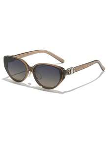 1pc Women's Fashion Retro Cat Eye Fashion Glasses, Outdoor Personalized Compact Face, Daily Commute Outfit, Atmosphere Filled With High-End Vibe - 彩色 - 查看 11