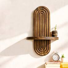 Bohemian Style Wall Mounted Multi-Function Floating Shelf, Suitable For Kitchen, Bathroom, Living Room And Office - Multicolor - View 5