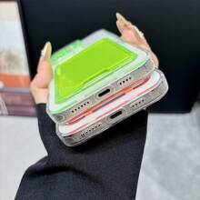 Koolife 1件裝黃色透明卡槽手機殼，適用於 iPhone 11 12 13 14 15 16 17 Pro Max Plus，精確鏡頭保護超薄透明手機殼，極簡高品質設計，適合作為節日禮物 - 黃色 - 查看 6