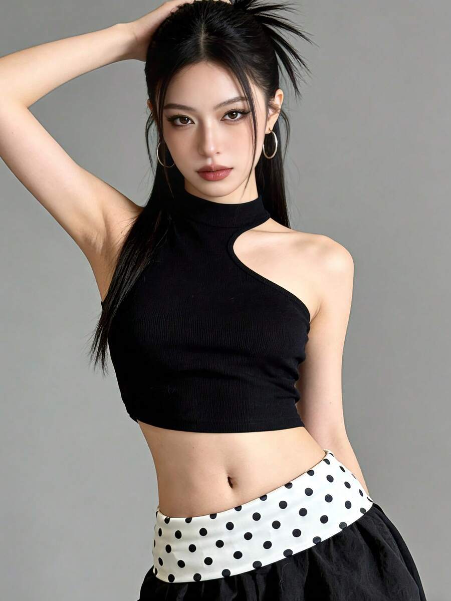 1 pieza Nuevo Pañuelo de Cadera de Danza Jazz Estilo Callejero YK2, Accesorio de Cintura Ajustado con Estampado de Lunares de Marca de Ropa Urbana, Cinturón Elástico Plegable de Reemplazo, Faja de Danza del Vientre, Mini Falda Sexy, Adecuado para Actuaciones en Escenario, Uso Diario, Discoteca, Fiesta, Vestido de Noche - Multicolor - Ver 1