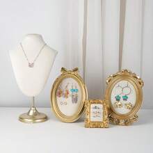 New Arrival Fashionable High-End Metal T-Shape Earring Display Stand, Ring Display Stand, Suitable For Wedding Set, Valentine's Day, Party Gift Display - Gold - View 4