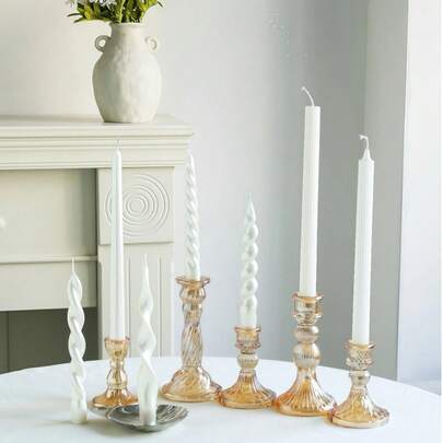 2pcs Nordic Style Pearl White Taper Candles. These Taper Candles Are 0.78 Inch In Diameter And Available In 7.09 Inch, 7.87 Inch Or 9.84 Inch Length. Ideal For Scene Decoration, Creating Ambiance, And Photography Props. Suitable For Home Decor, Restaurant Decoration, Living Room Accents, Wedding Decoration, Wedding Gifts, Parties, Holiday Celebrations, And As A Precious Gift For Women.