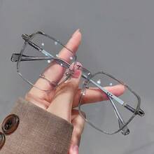 1副超轻女式眼镜，纯校园风，学生大框平光镜片，轻便眼镜 - 均碼 - 查看 7