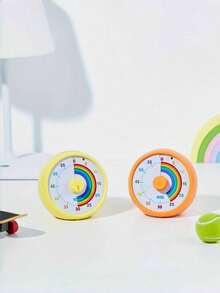 60 Minute Visual Timer, Classroom/Office/Kitchen Use, Silent Desktop Timing Device, Rainbow Design Time Management Tool - Multicolor - View 9