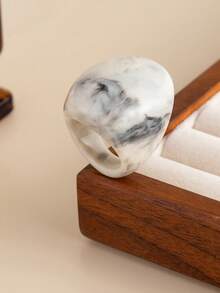 1 chiếc nhẫn hình bầu dục tối giản bằng acrylic, phụ kiện đeo hàng ngày cho kỳ nghỉ hè. - nhẫn - Xem 8